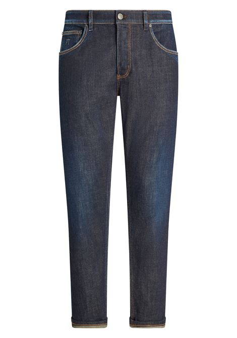 Jeans in Dark Coloring with Contrast Seams PT TORINO |  | C5-TP05B0TX3030SK35